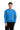 Crew Neck Embroidered Raised Polar Fleece Inside Blue Men's Sweatshirt - Volar