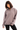 Oversize Fit Stand Collar Half Zippered Raised Gray Women's Sweatshirt - Cass