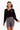 Crop Hooded Zippered Black Women's Sweatshirt - Atria